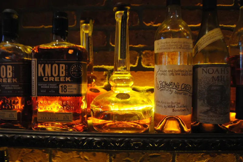 Bar atmosphere with warm amber tones